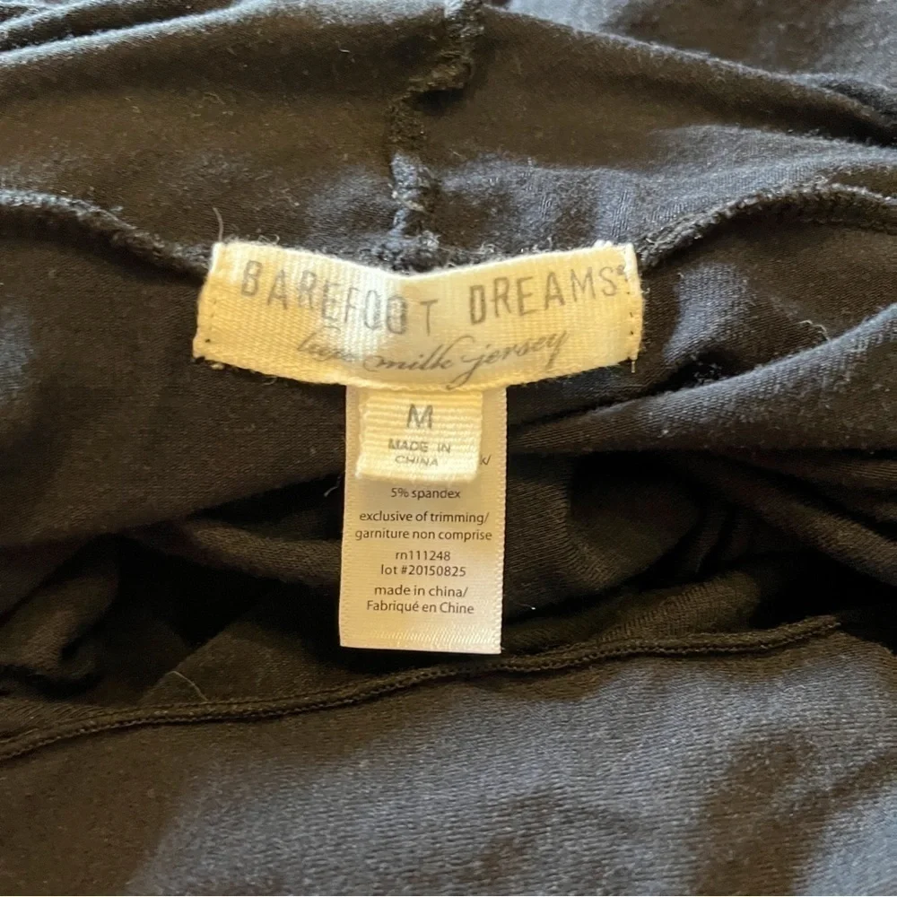 BAREFOOT DREAMS Jersey Knit Cardigan Wrap Sweater Size Medium in Black
